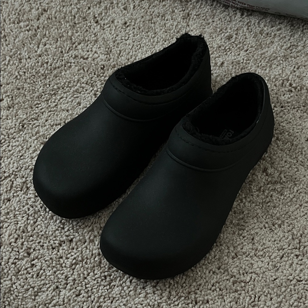 Skechers Black Slip-On Clog Shoes